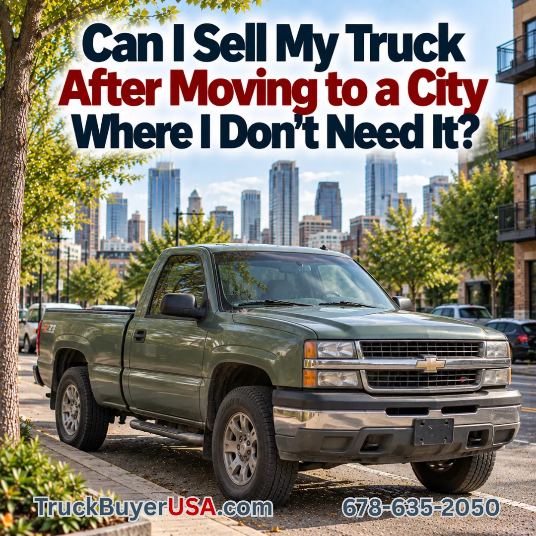 TruckBuyerUSA - Can I Sell My Truck After Moving to a City Where I Don't Need It