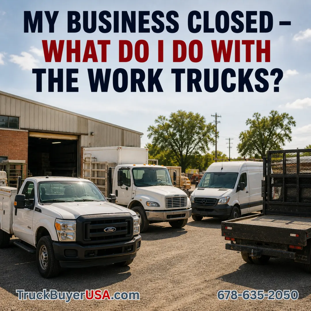 TruckBuyerUSA - My Business Closed — What Do I Do With the Work Trucks? TruckBuyerUSA - My Business Closed — What Do I Do With the Work Trucks?