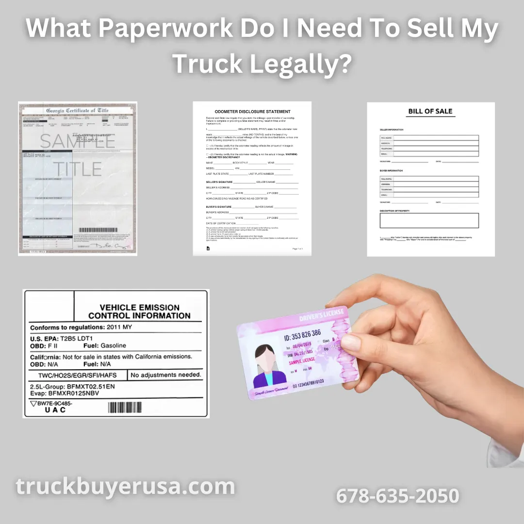 Truck Buyer USA - What papers do I need to sell My Truck? Truck Buyer USA - What papers do I need to sell My Truck?